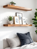 Rustic Brown Floating Shelf:  Length: 24" inches / Depth: 5.5" inches
