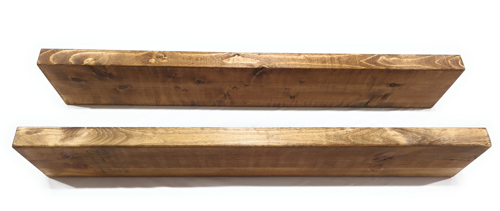 Rustic Brown Floating Shelf:  Length: 32" inches / Depth: 5.5" inches