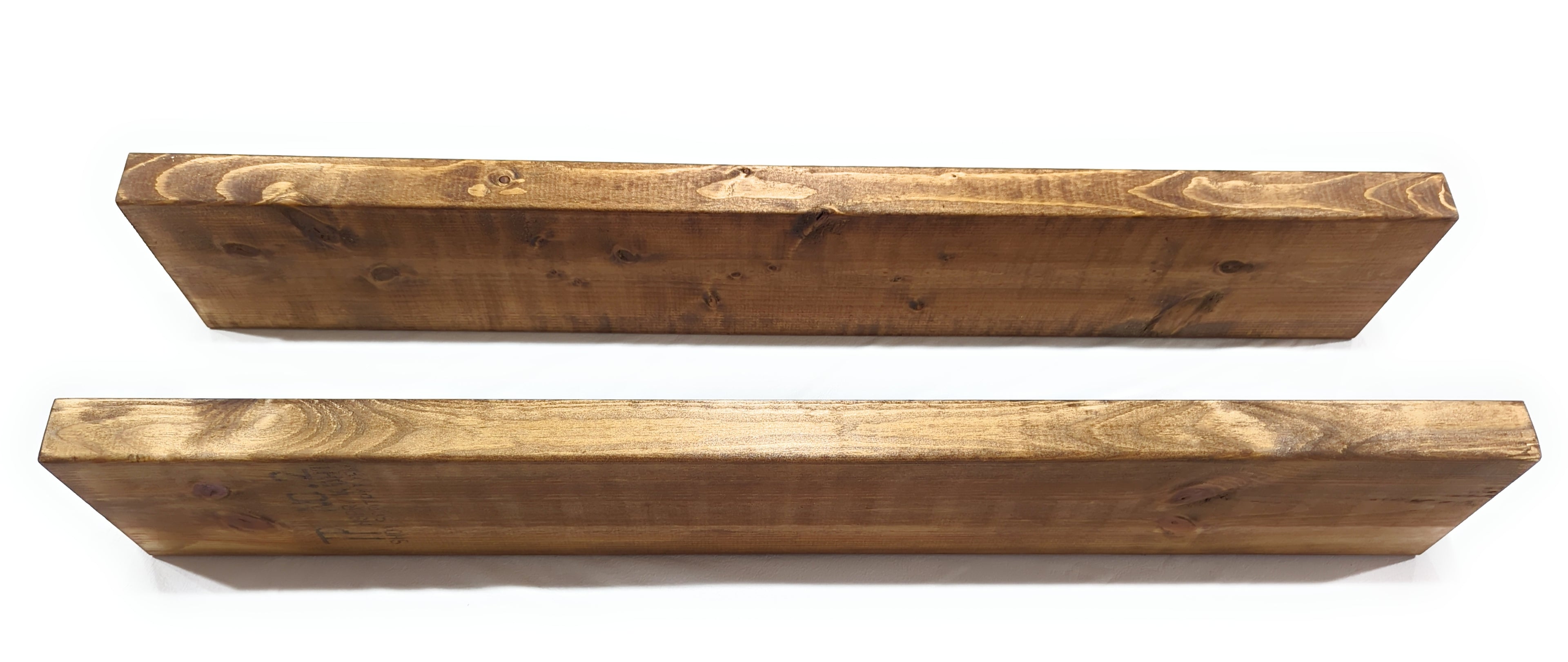 Rustic Brown Floating Shelf:  Length: 32" inches / Depth: 5.5" inches